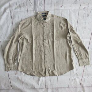 Hathaway Micro Fiber Suede Colossus Button Down Long Sleeve Shirt - Size XL